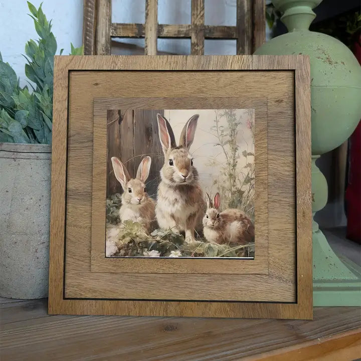 Arch Bunny Trio Framed Art
