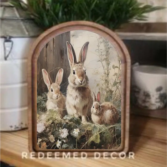 Arch Bunny Trio Framed Art