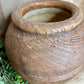 BROWN CEMENT LINE VASE