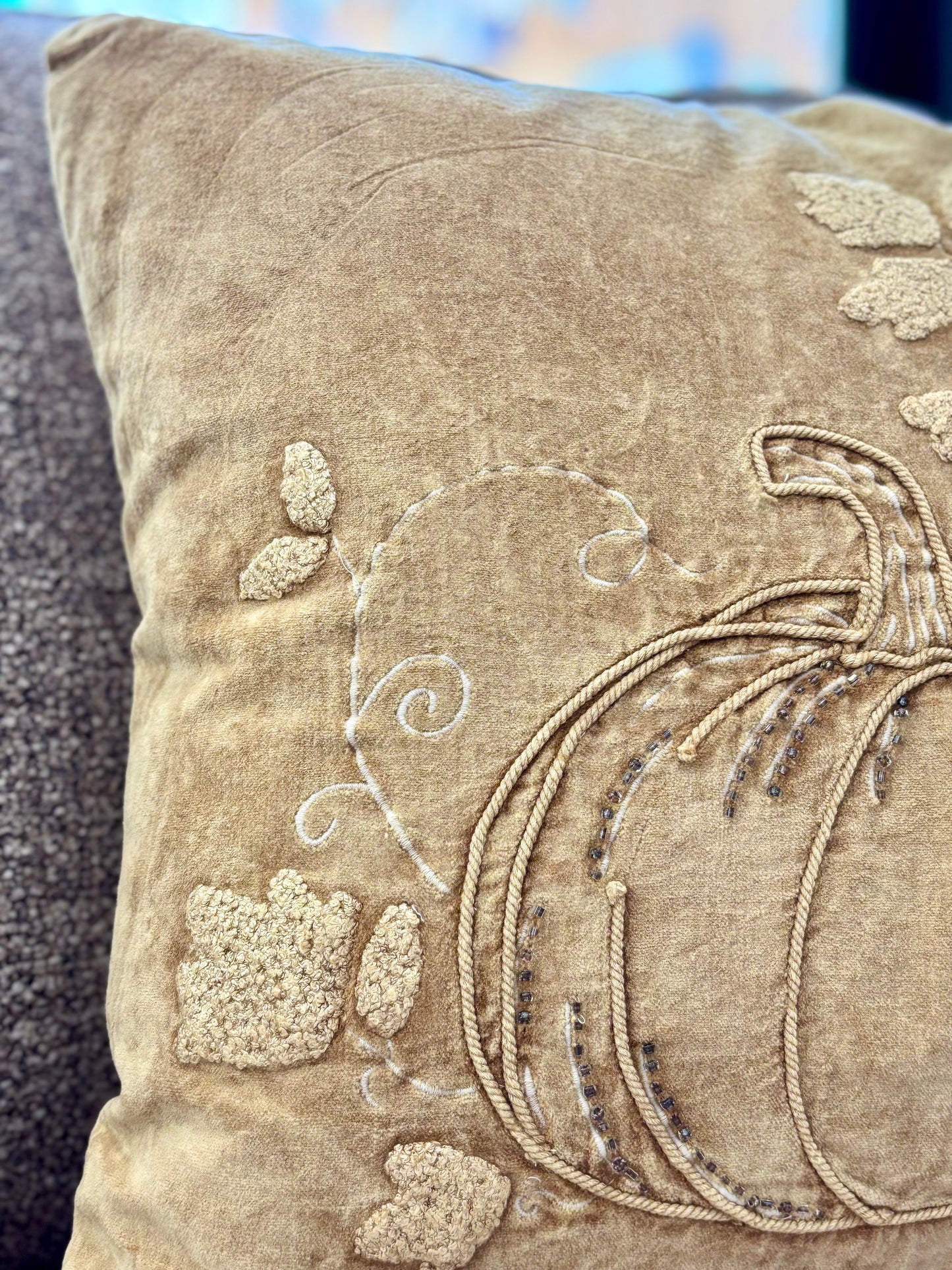 Velvet Pumpkin Pillow