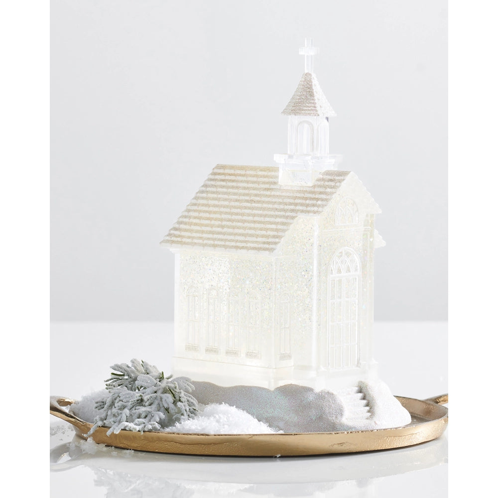Lighted Glitter Church