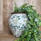 GREEN FLORAL VASE