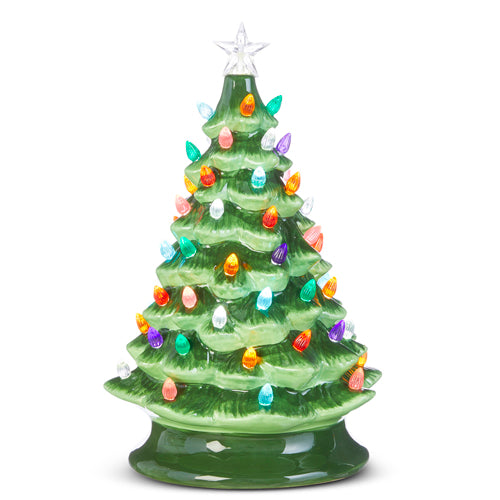 13" Lighted Vintage Tree