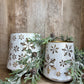 WHT/GOLD TIN SNOWFLAKE LANTERNS