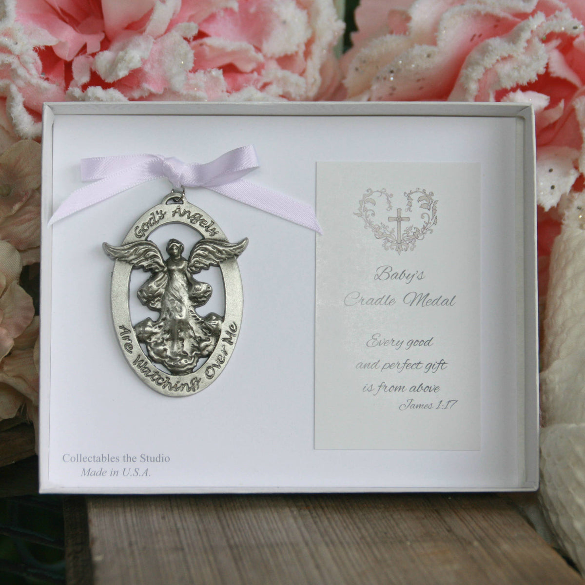 Baby Cradle Medal Angel