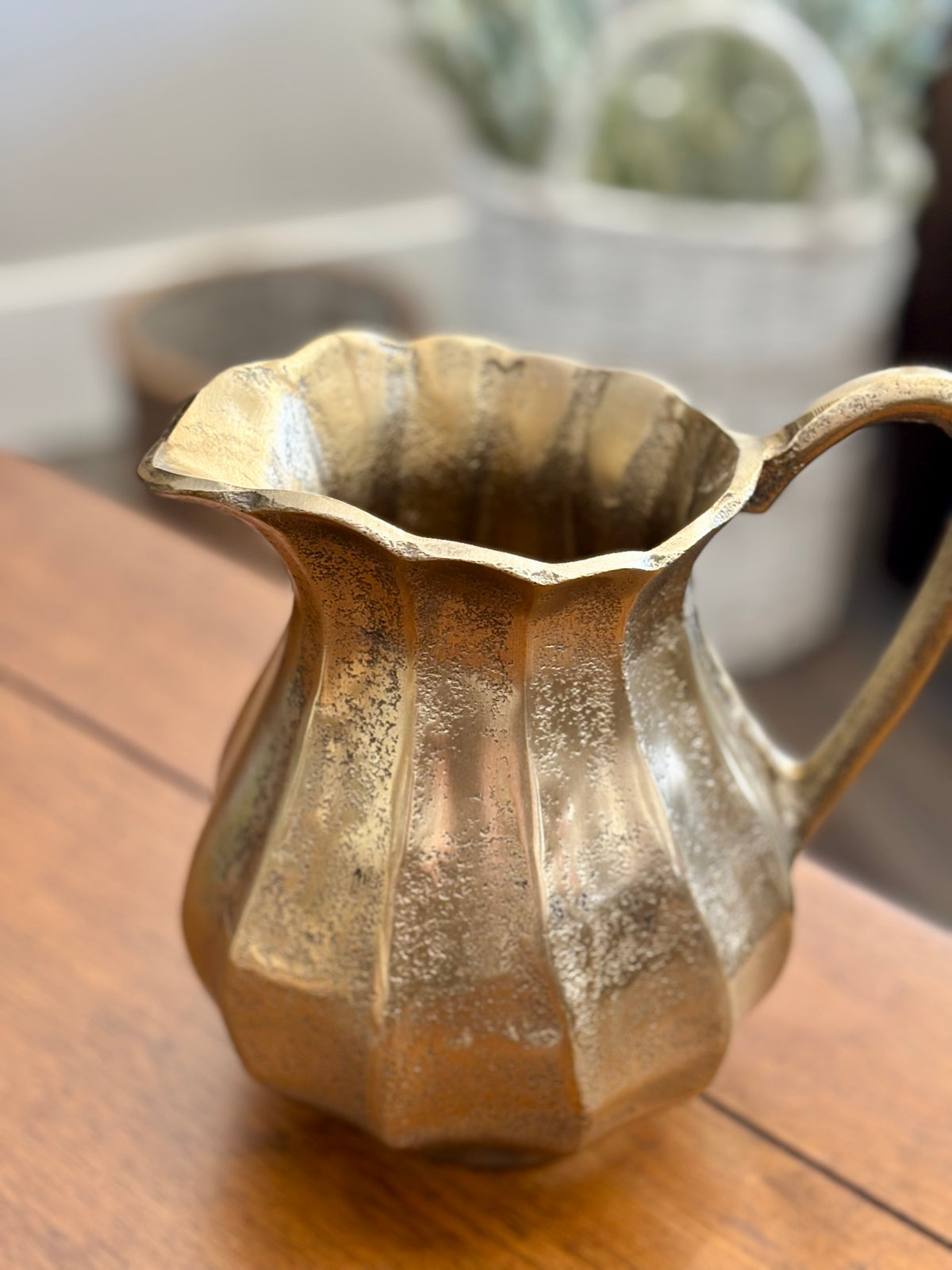 Gold Strip Pitcher
