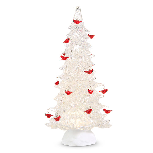 Lighted Tree with Cardinals