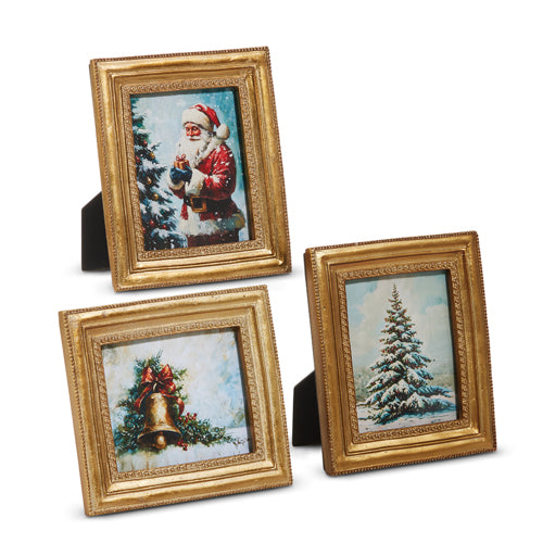 Winter Holiday Scene Framed Art