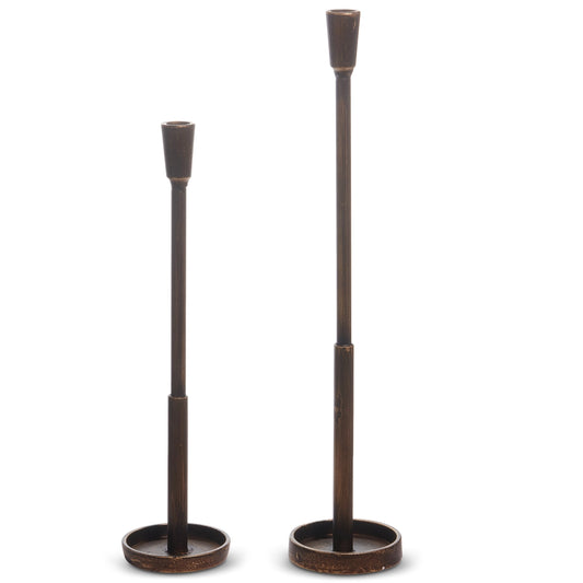 Antique Gold Candlesticks S/2