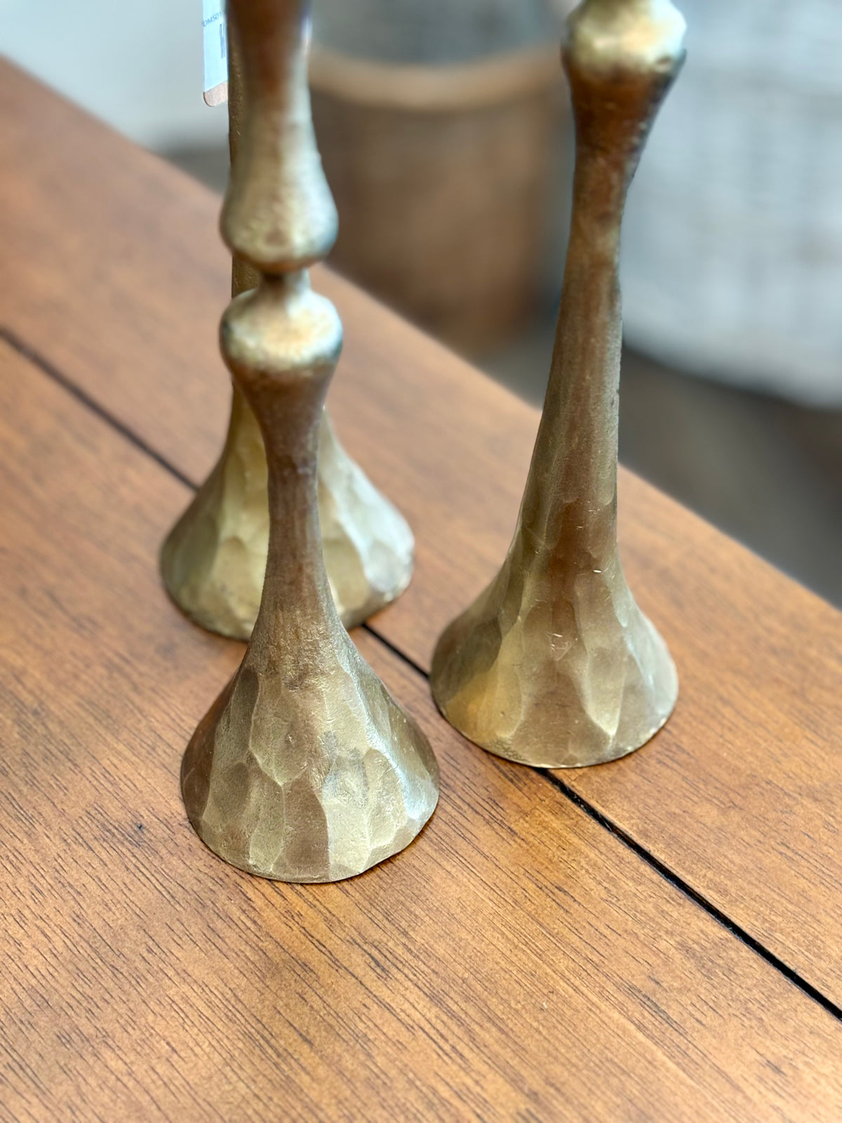 S/3 Brass Taper Candle Holders