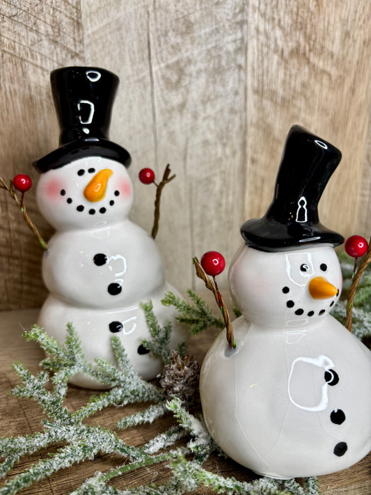 5.5" CERAMIC SNOWMAN