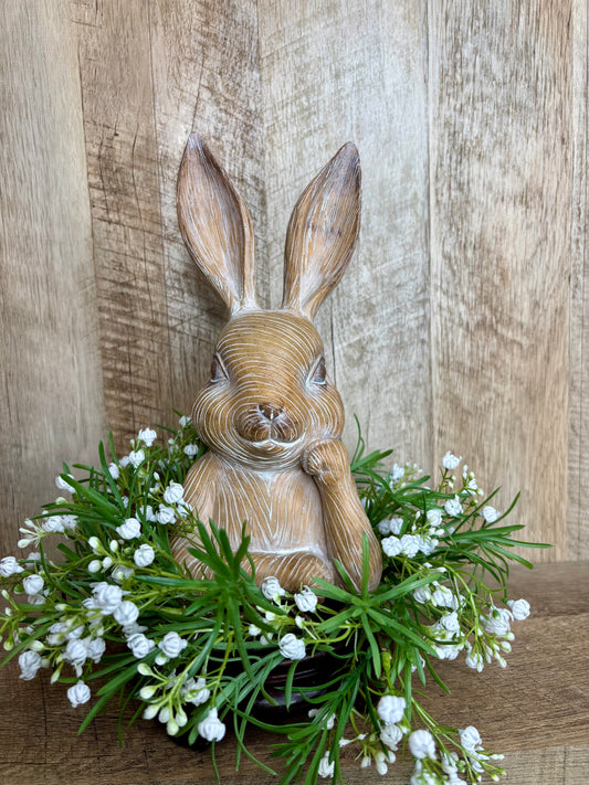 Engraved Thinking Bunny Bust