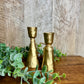 S/2 GOLD CANDLE HOLDERS