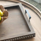 Rustic Beaded Wood Tray