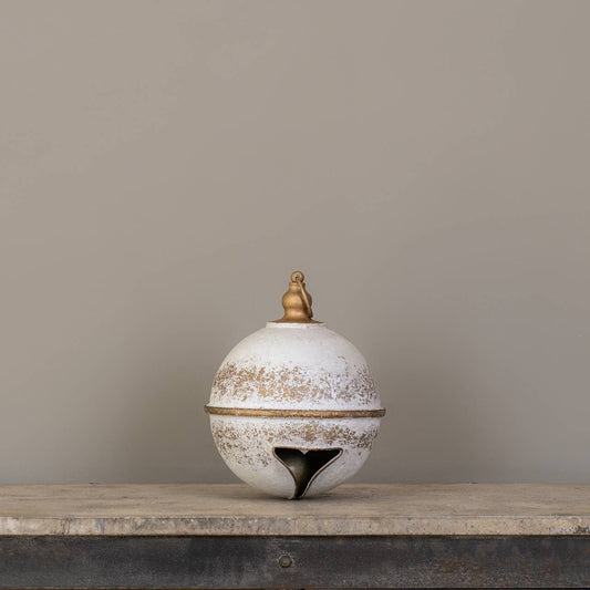 WHITE & GOLD SLEIGH BELL