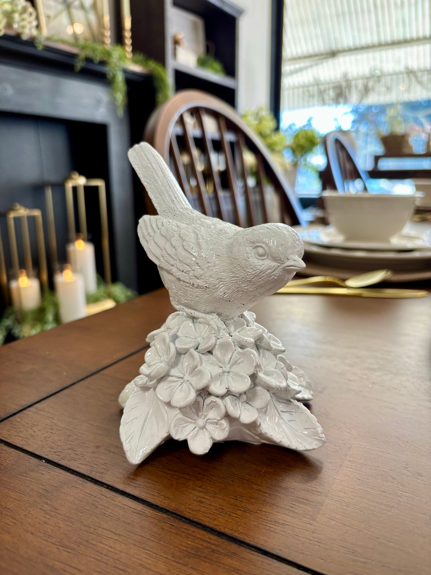 White Birds on Hydrangea