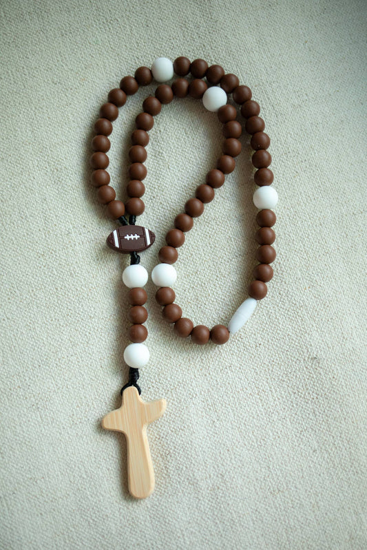 Football Baby Rosary | Baptism Gift | Catholic Baby Product