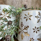WHT/GOLD TIN SNOWFLAKE LANTERNS