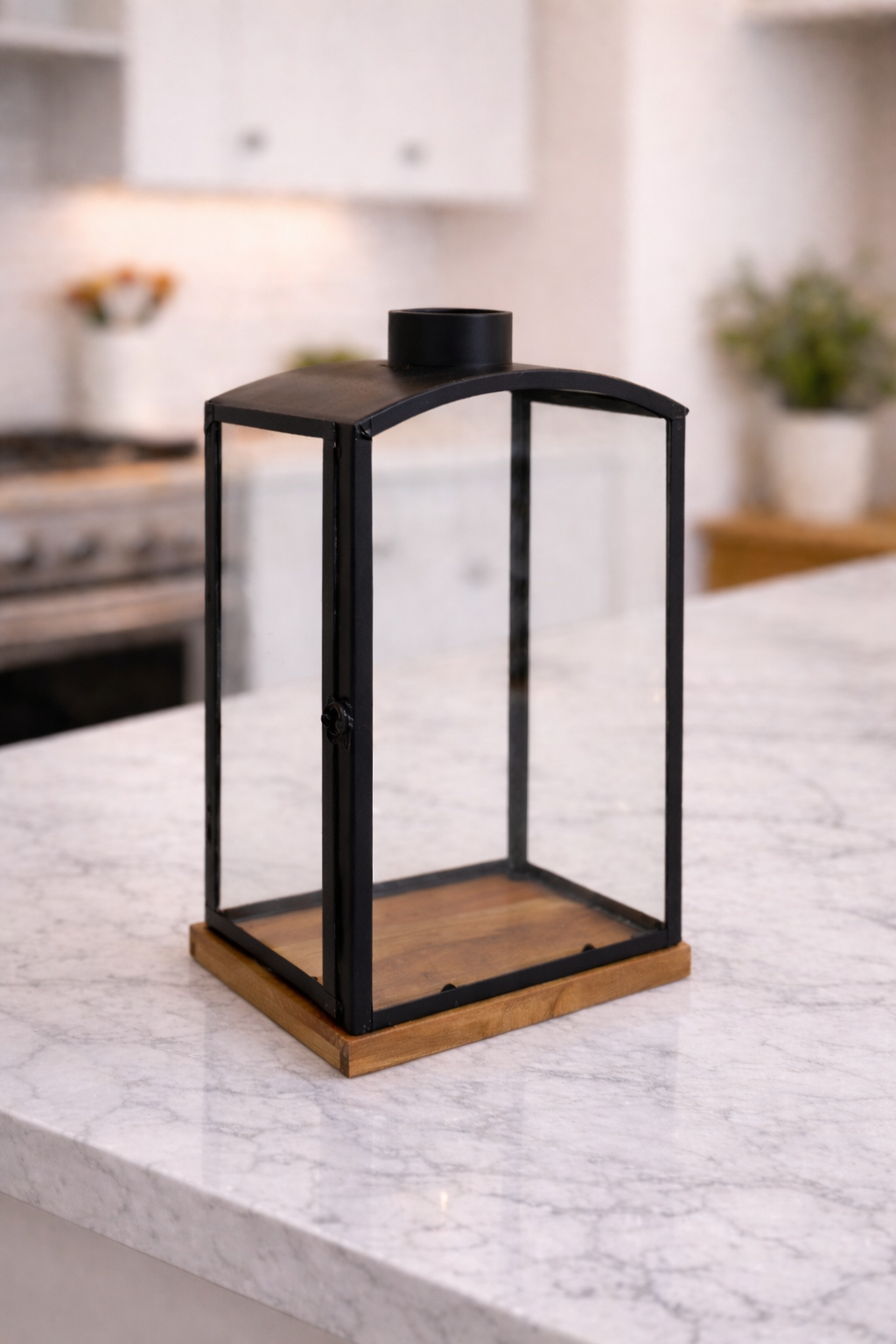 Glass & Wood Lantern