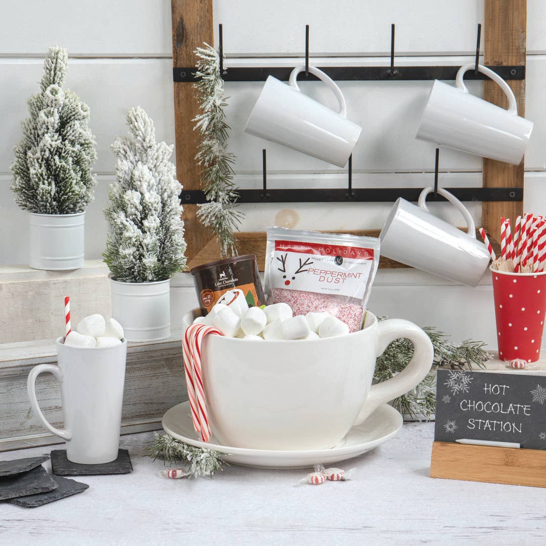 Stoneware Tall White Mug
