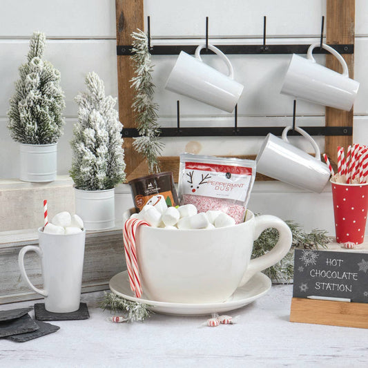 Stoneware Tall White Mug