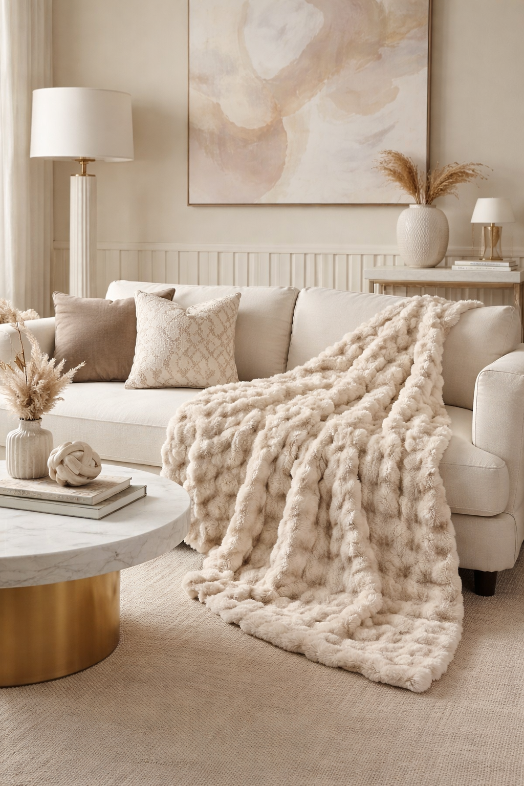 Faux Fur Throw Blanket