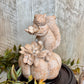 Animal On Pumpkins Figurine