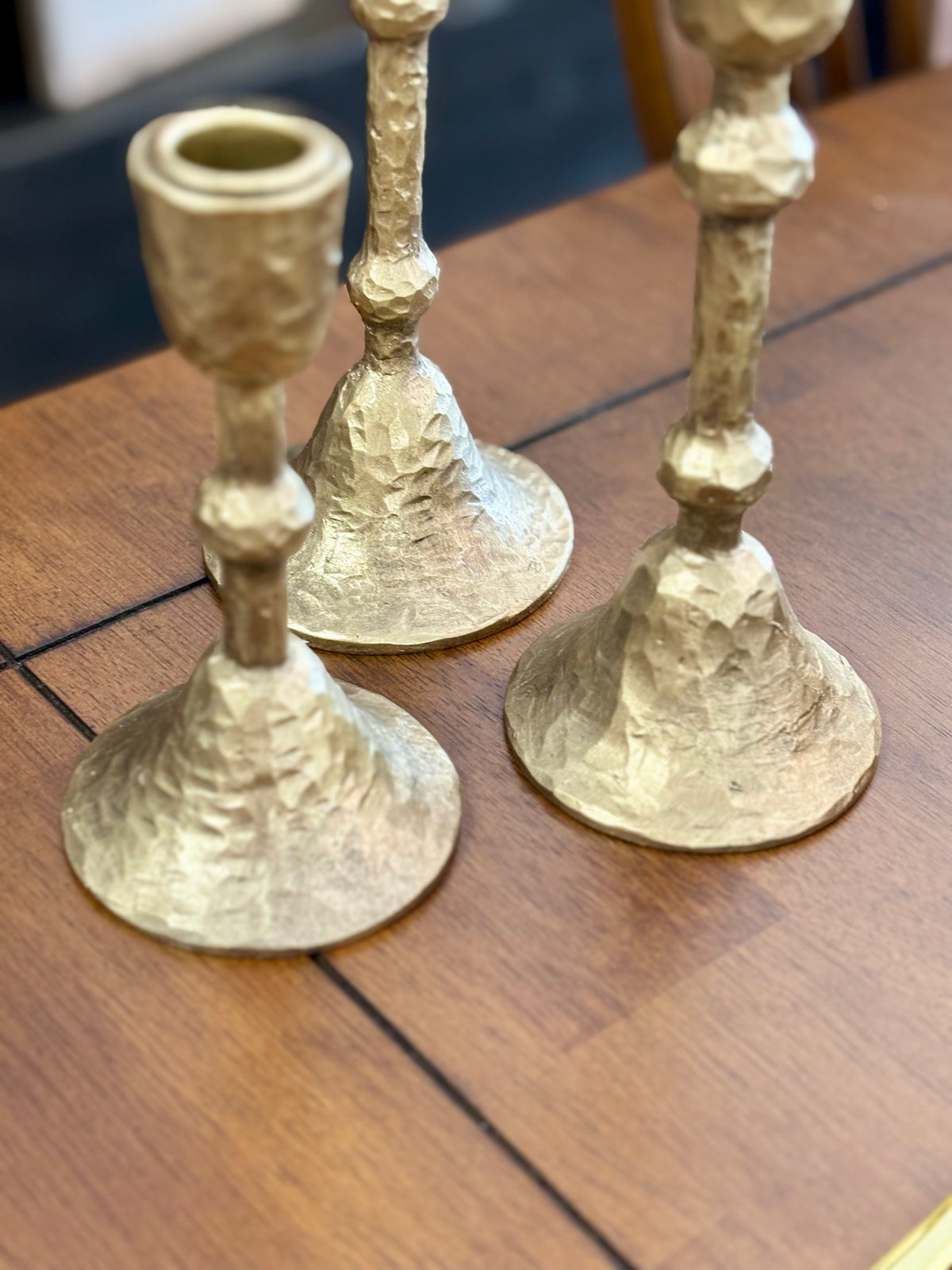 Gold Tapper Candle Holder