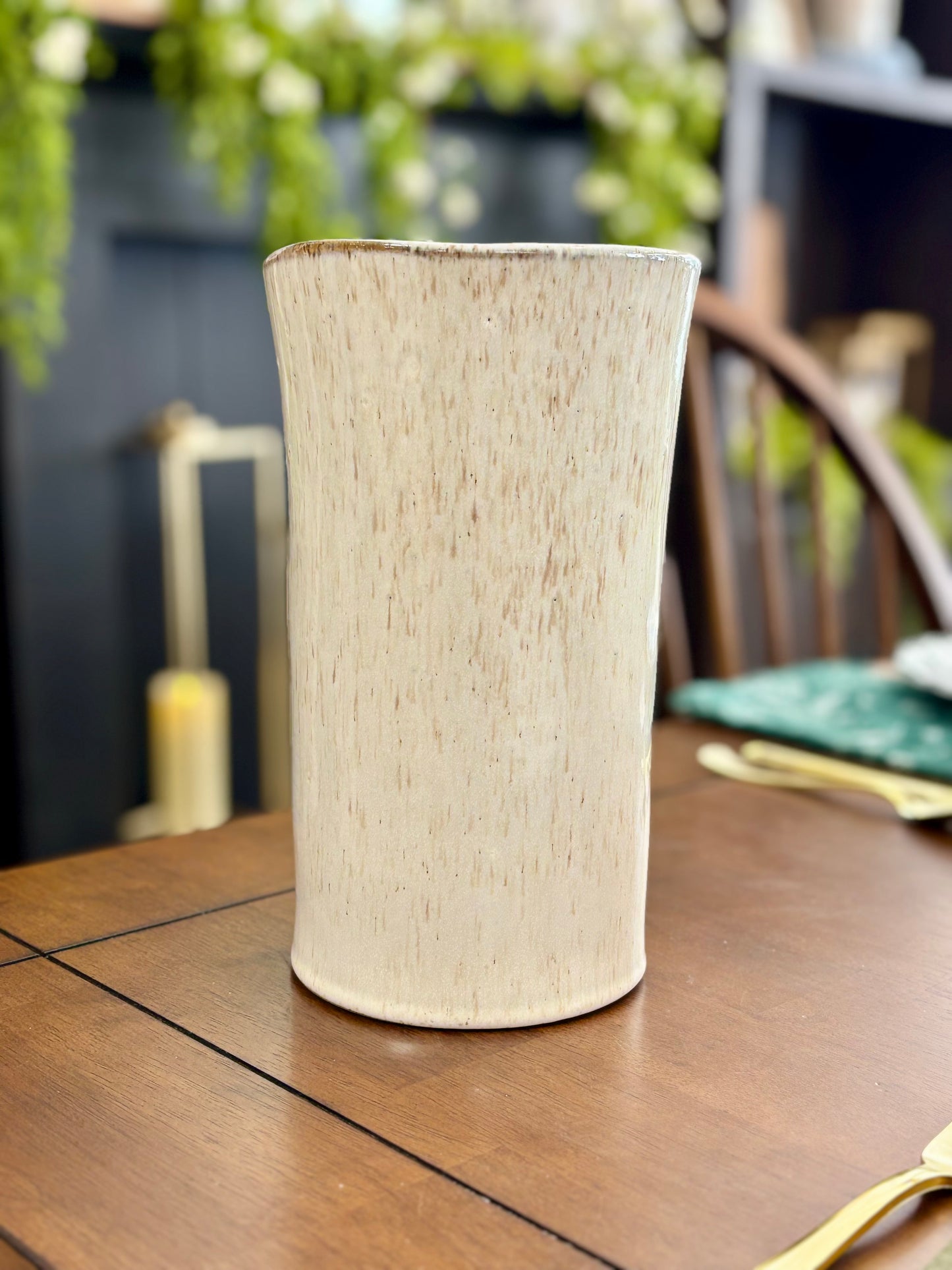 White Sand Vase