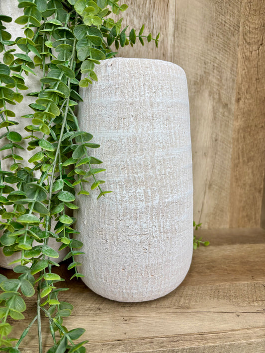 WHITE CHALK VASE