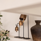 Vintage Inspired Iron Bell Stands Shelf Styling