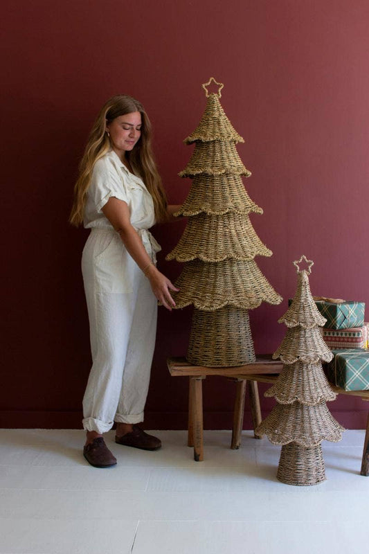 WOVEN VINE CHRISTMAS TREES