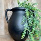 BLACK, 2 HANDLE JUG VASE