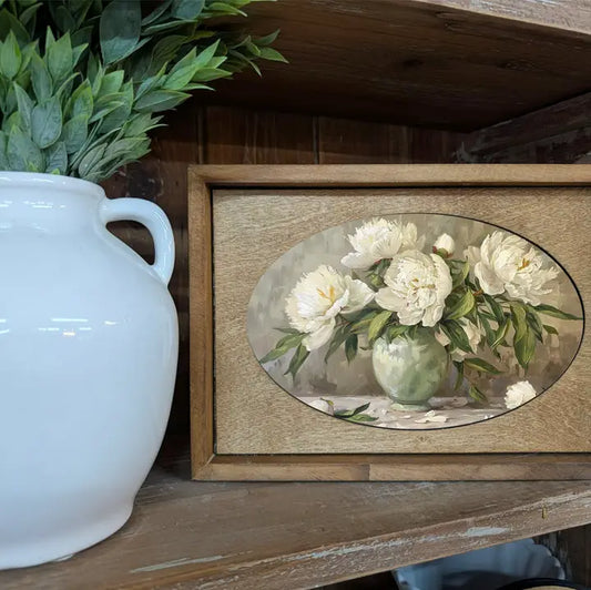 Muted Peony Framed Art
