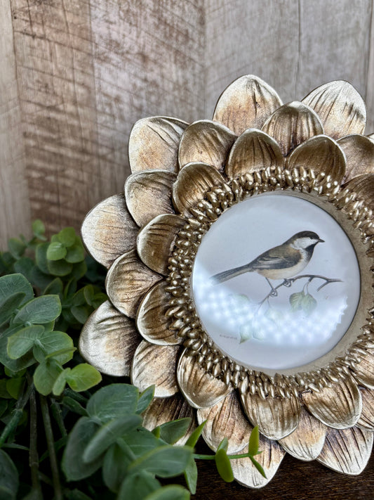 GOLD FLOWER EDGE PHOTO FRAME