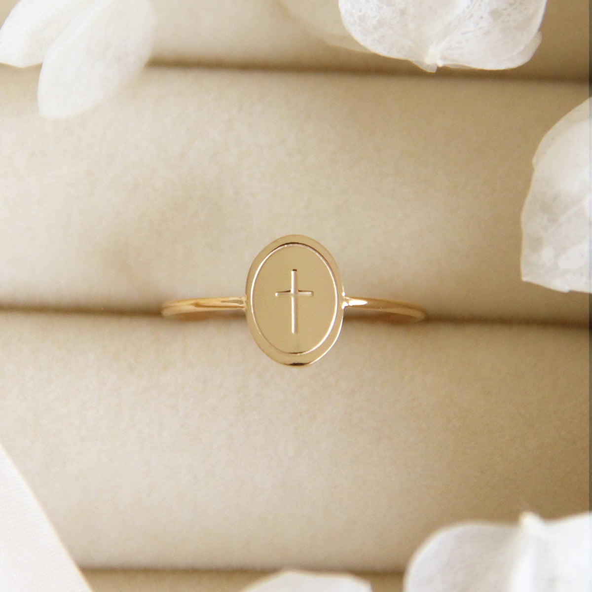 Oval Cross Ring
