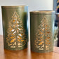 S/2 Green Tin Tree Lantern