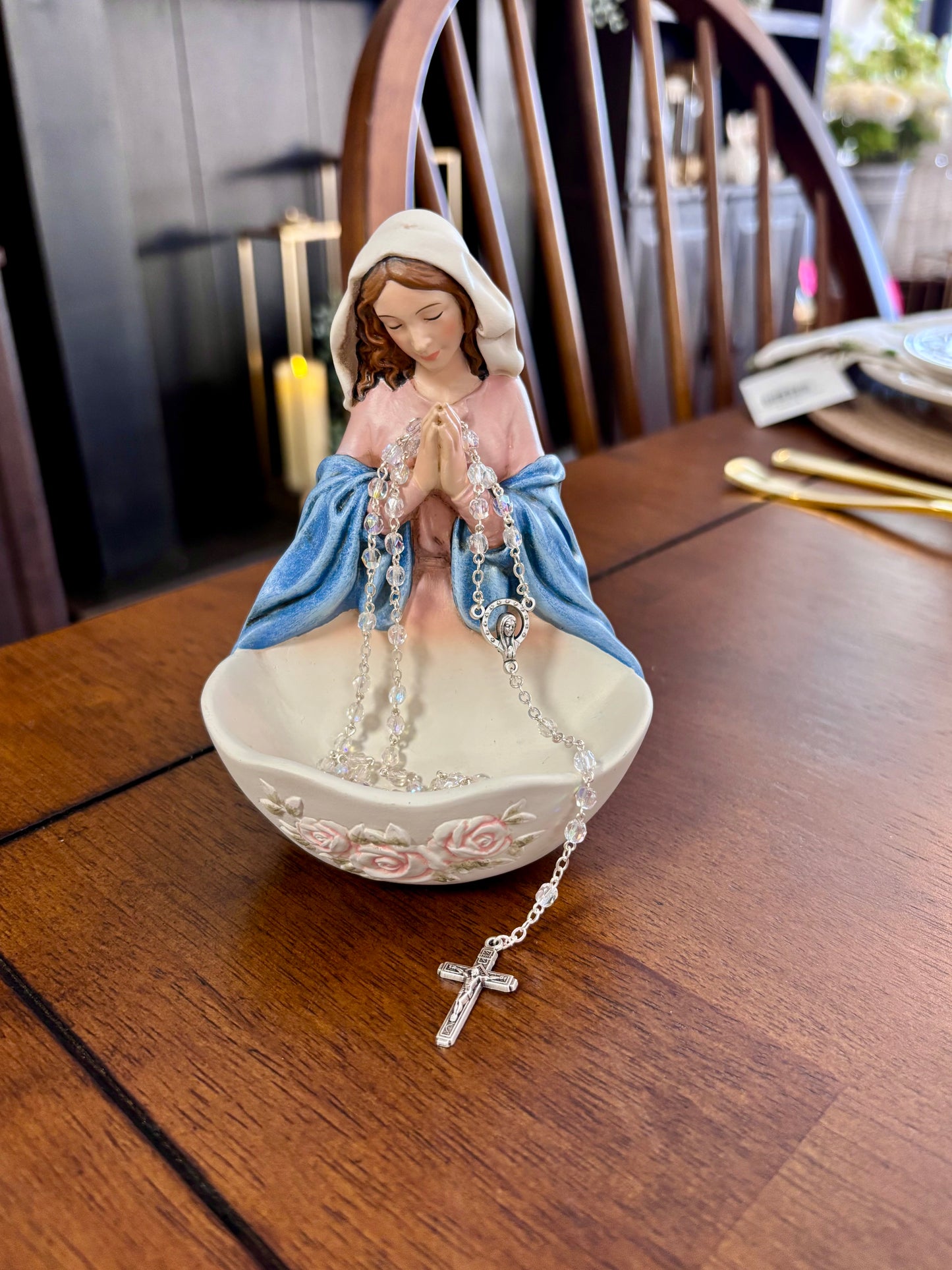 Praying Madonna Rosary Holder