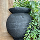 BLACK ROUND POT