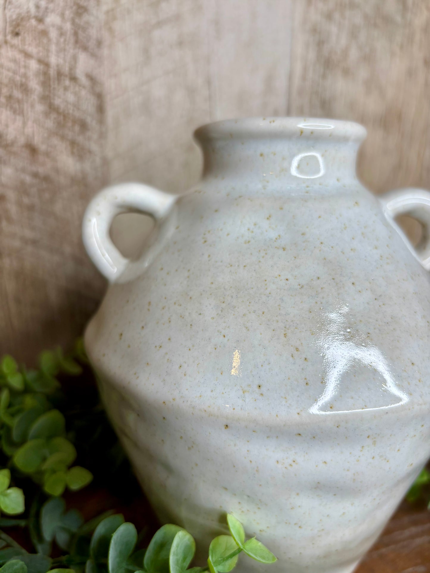 CREAM COLOR HANDLE VASE