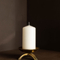 Brass Inspired Tripod Pillar Candle Holder