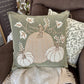 18 X 18 AUTUMN PUMPKINS GREEN PILLOW
