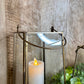 GLASS AND IRON HANGING LANTERN