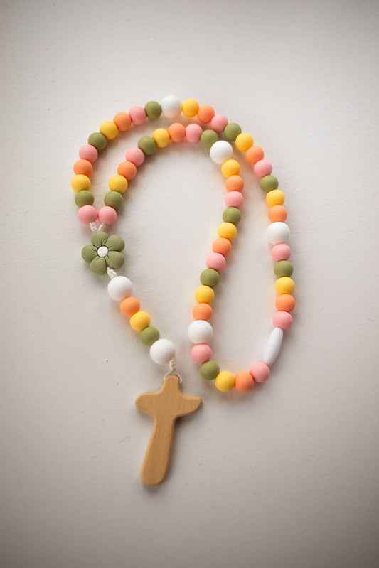 Flower Baby Rosary | Girl Baptism Gift | Christening Gift