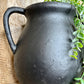 BLACK, 2 HANDLE JUG VASE