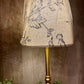 LED LAMP W/ IVORY FLORAL LAMPSHADE