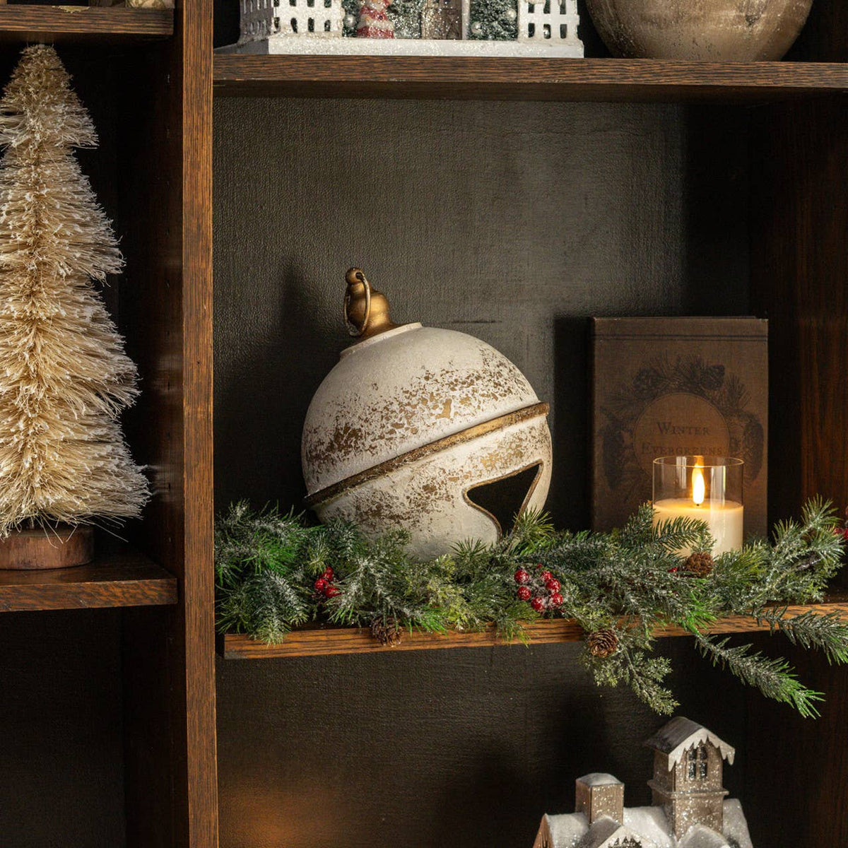 WHITE & GOLD SLEIGH BELL
