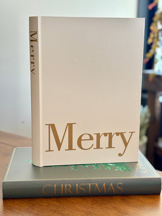 Merry Christmas Book Decor