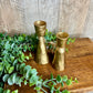 S/2 GOLD CANDLE HOLDERS