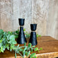 S/2 BLK CANDLE STANDS